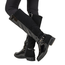 BM Boots laquées noires W-93 le noir 2