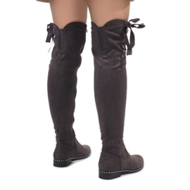 Bottes isolées en daim gris H308 2