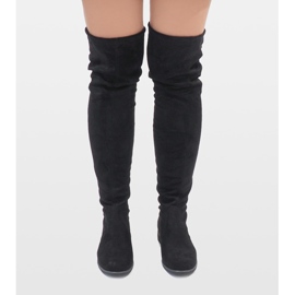 Erynn Bottines A26 en daim noir le noir 1