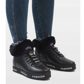 Bottes fourrées noires GF-ZM106 le noir 1