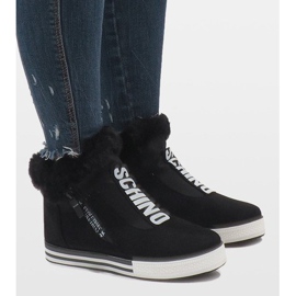 Bottes isolées en daim noir NB220P le noir 1