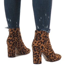 Bottes léopard sur le poteau OM803 multicolore 3