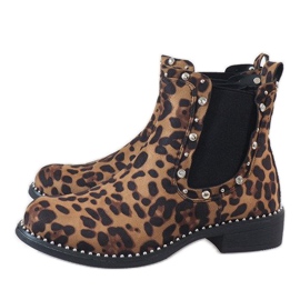 Bottes isolées léopard avec clous HQ921 multicolore 4