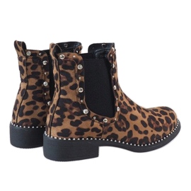 Bottes isolées léopard avec clous HQ921 multicolore 5