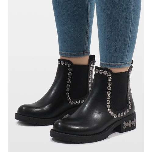 SDS Bottes isolées noires à crampons 7387-PA 1