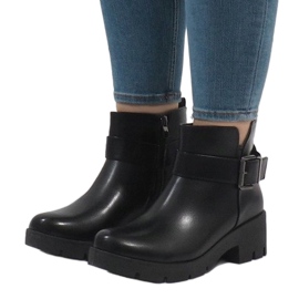 Bottines à talons pour femmes noires 7618-PA le noir 1