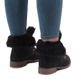 Bottes en fourrure isolées noires B9816-KB le noir 1