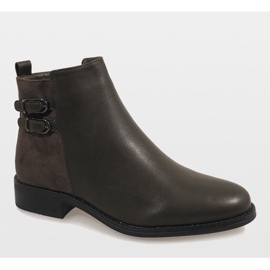 Bottines Chelsea chaudes C-7200 vert 1