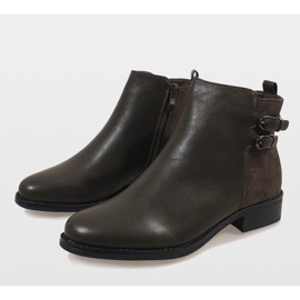 Bottines Chelsea chaudes C-7200 vert 4