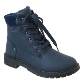 Bottines isolantes femme bleu marine NR06-2 1