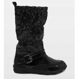 Bottines isolantes courtes laquées noires Y110 le noir 4