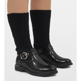 Ideal Shoes Bottes isolées noires E-4939 le noir 1