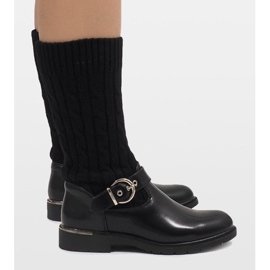 Ideal Shoes Bottes isolées noires E-4939 le noir 3