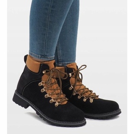 Bottines femme en daim noir BK-29 le noir 3