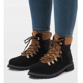 Bottines femme en daim noir BK-29 le noir 1