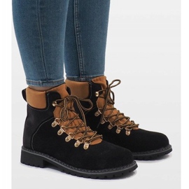 Bottines femme en daim noir BK-29 le noir 2