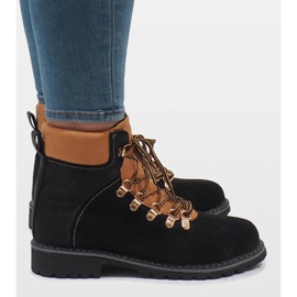 Bottines femme en daim noir BK-29 le noir 4