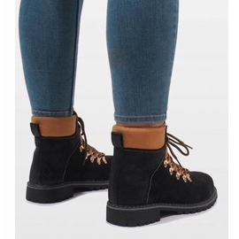 Bottines femme en daim noir BK-29 le noir 5