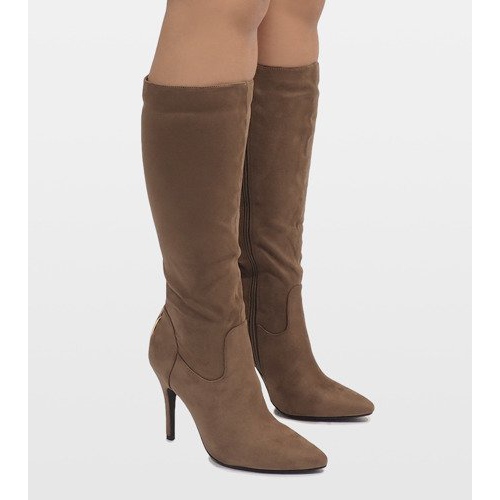 Boots taupe à talon 1101-2 brun 1