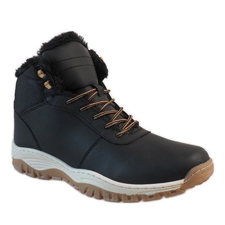 Bottes de neige isolées noires A1717-1 1