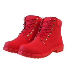 Bottes isolées noires B1819-6 rouge 4