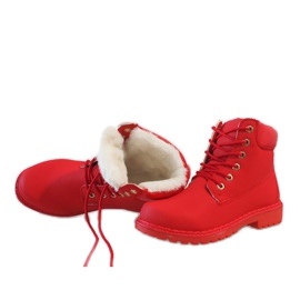 Bottes isolées noires B1819-6 rouge 3