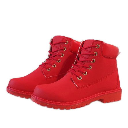 Bottes isolées noires B1819-6 rouge 1
