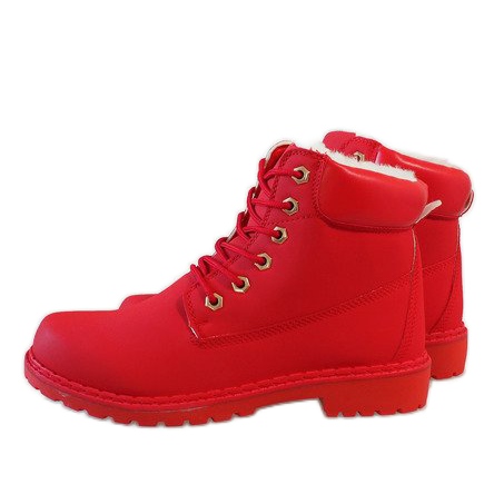 Bottes isolées noires B1819-6 rouge 2