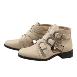 Bottines beiges ouvertes 99-36 1