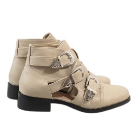 Bottines beiges ouvertes 99-36 2