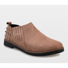Chaussures à enfiler roses avec clous LX157 1
