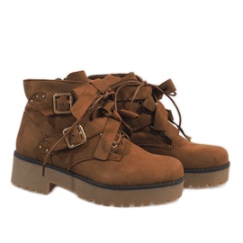 Bottes mules camel MDM122 brun 3