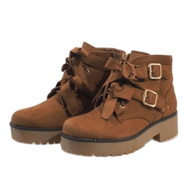 Bottes mules camel MDM122 brun 4