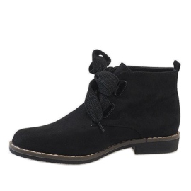 Bottines en daim noir QL-66 le noir 2