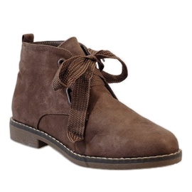 Bottines en daim kaki QL-66 vert 1