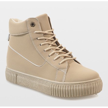 Creepers à lacets beiges 892-PA 1 Creepers à lacets beiges 892-PA 1