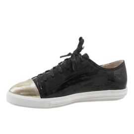 Baskets noires à lacets 9011-3 le noir 1