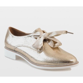 Chaussures à lacets dorées L7100 d'or 2
