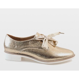 Chaussures à lacets dorées L7100 d'or 1