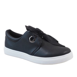 Baskets noires à nœud 3057-1 le noir 1