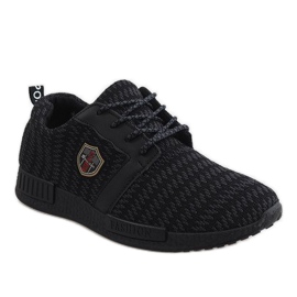 Chaussures de sport noires d'Adamo le noir 1