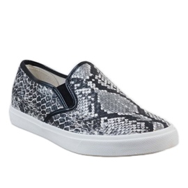 Baskets à enfiler blanches pour hommes YDB-9 le noir 1