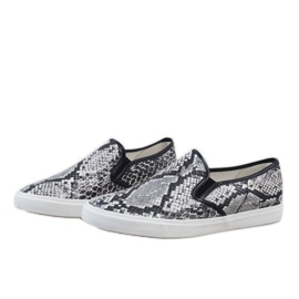 Baskets à enfiler blanches pour hommes YDB-9 le noir 3