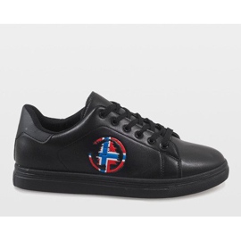 Baskets homme noires D20533 2