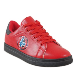 Baskets homme rouges D20533 1
