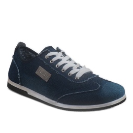 Baskets homme denim noir A9501 bleu marine 1