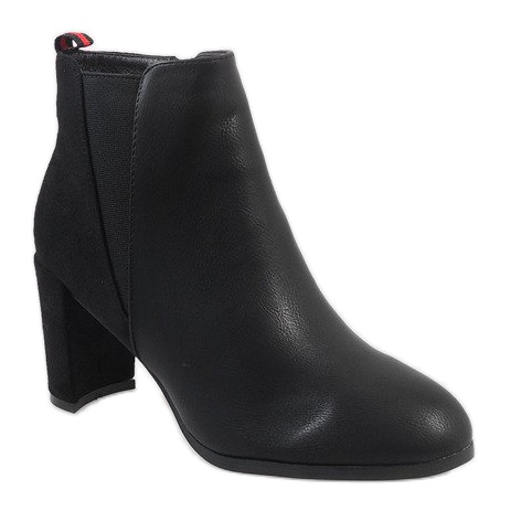 Bottines noires sur le poteau A5580 le noir 1