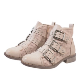 Bottines beiges à clous 8921 3
