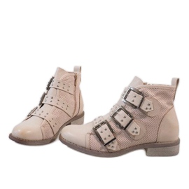 Bottines beiges à clous 8921 4