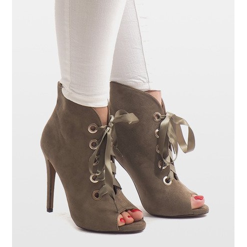 Bottes sur un talon haut 680-32 vert 2